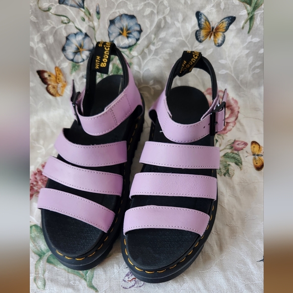 Doc Dr. Martens Clarissa II Platform Strap Sandals Lilac Leather  US 8 L - Picture 2 of 7